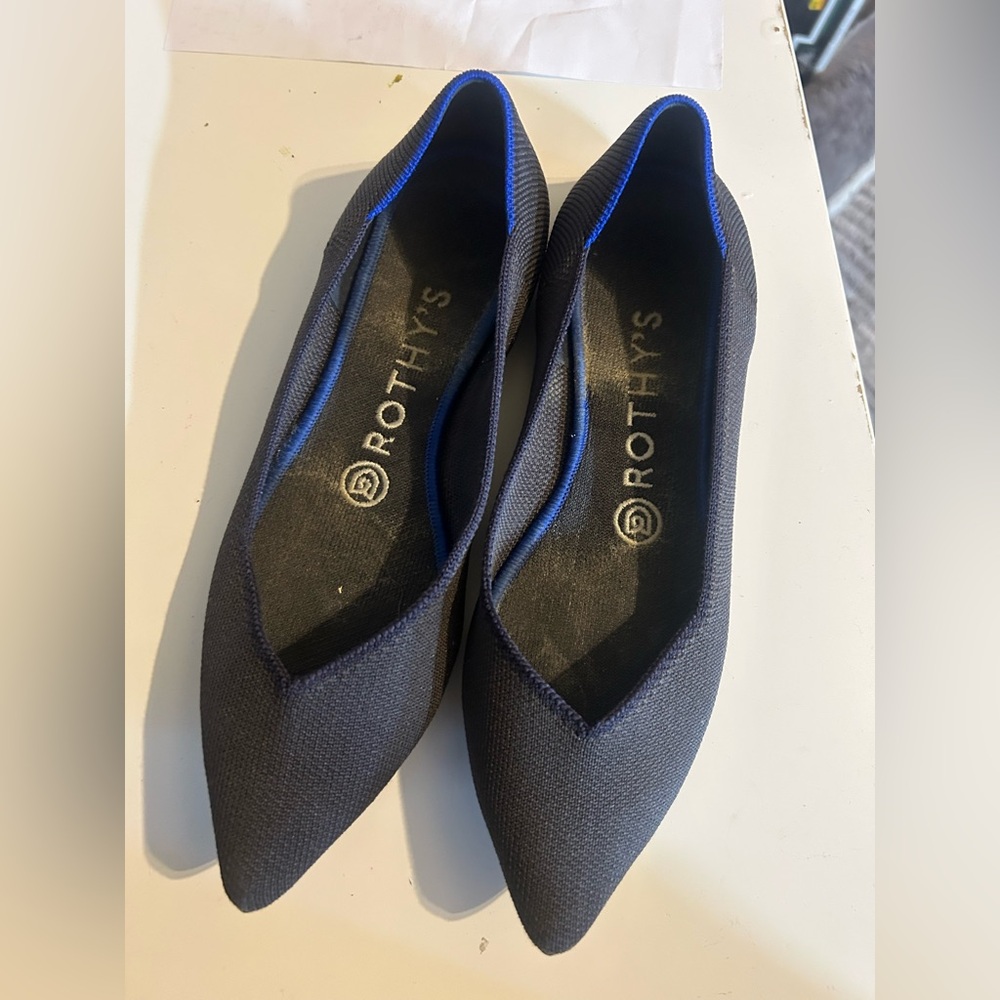 Rothy’s The Point Flats in Black size 6.5